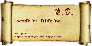 Mocsáry Diána névjegykártya